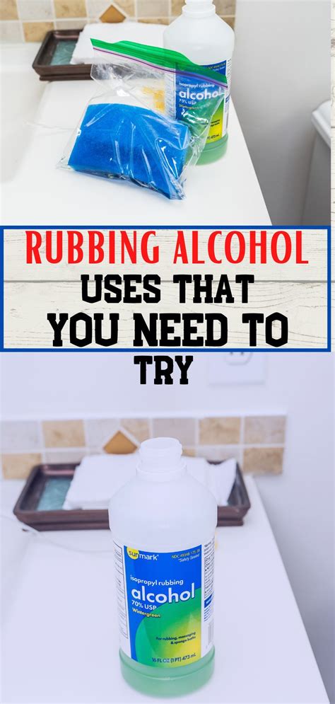 using rubbing alcohol for cleaning